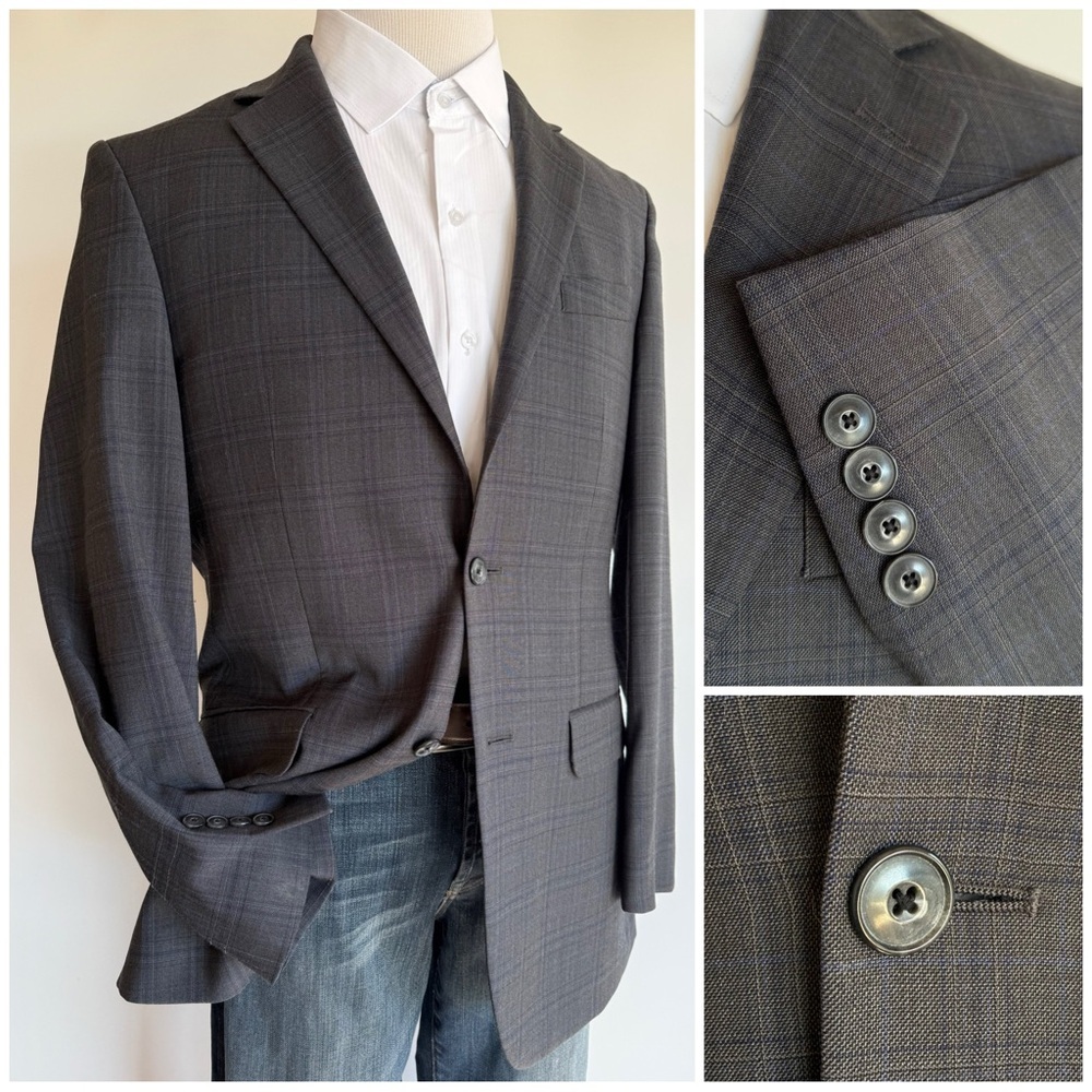 JOS A BANK Mens Blazer Sport Coat Casual Jacket Size 40R Two Button Wool Suit